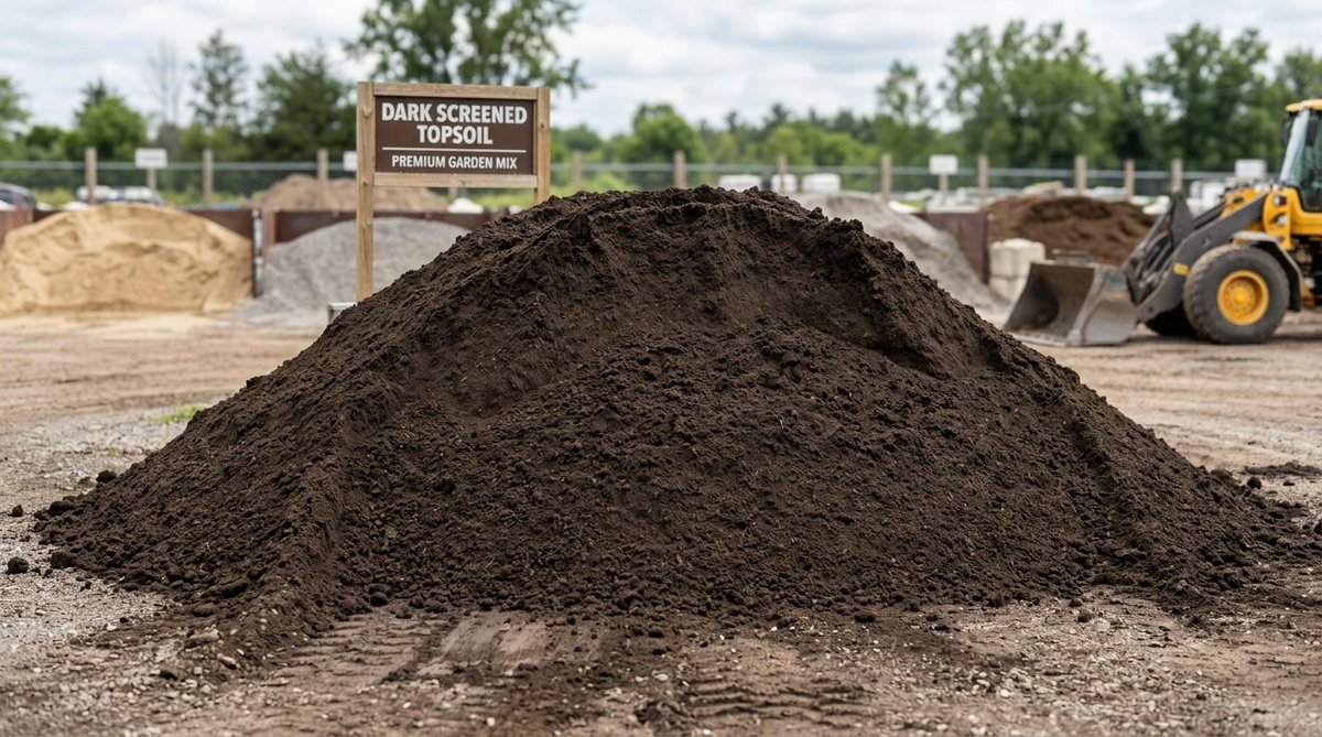 Screened topsoil for lawns, raised beds, and grading — Stoneyard North Ridgeville